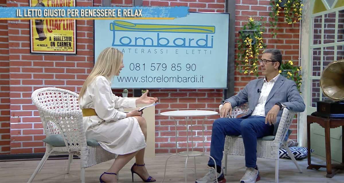 Intervento di Lombardi a Studio Mattina su Canale 9 sul tema del riposo e della personalizzazione del letto