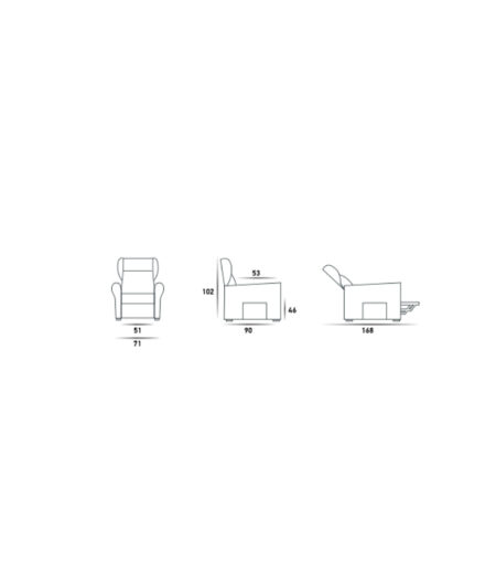 Misure Poltrona Relax Mod. Simply