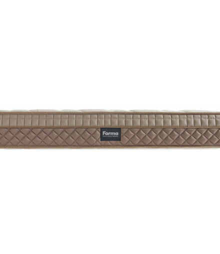 Vista laterale del materasso FormaBed Canova Bifoam con fascia trapuntata elegante e finiture sartoriali