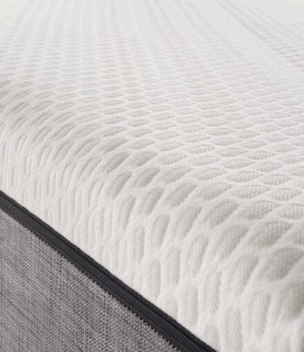 Dettaglio rivestimento traspirante del materasso FormaBed Joe con tessuto soft touch