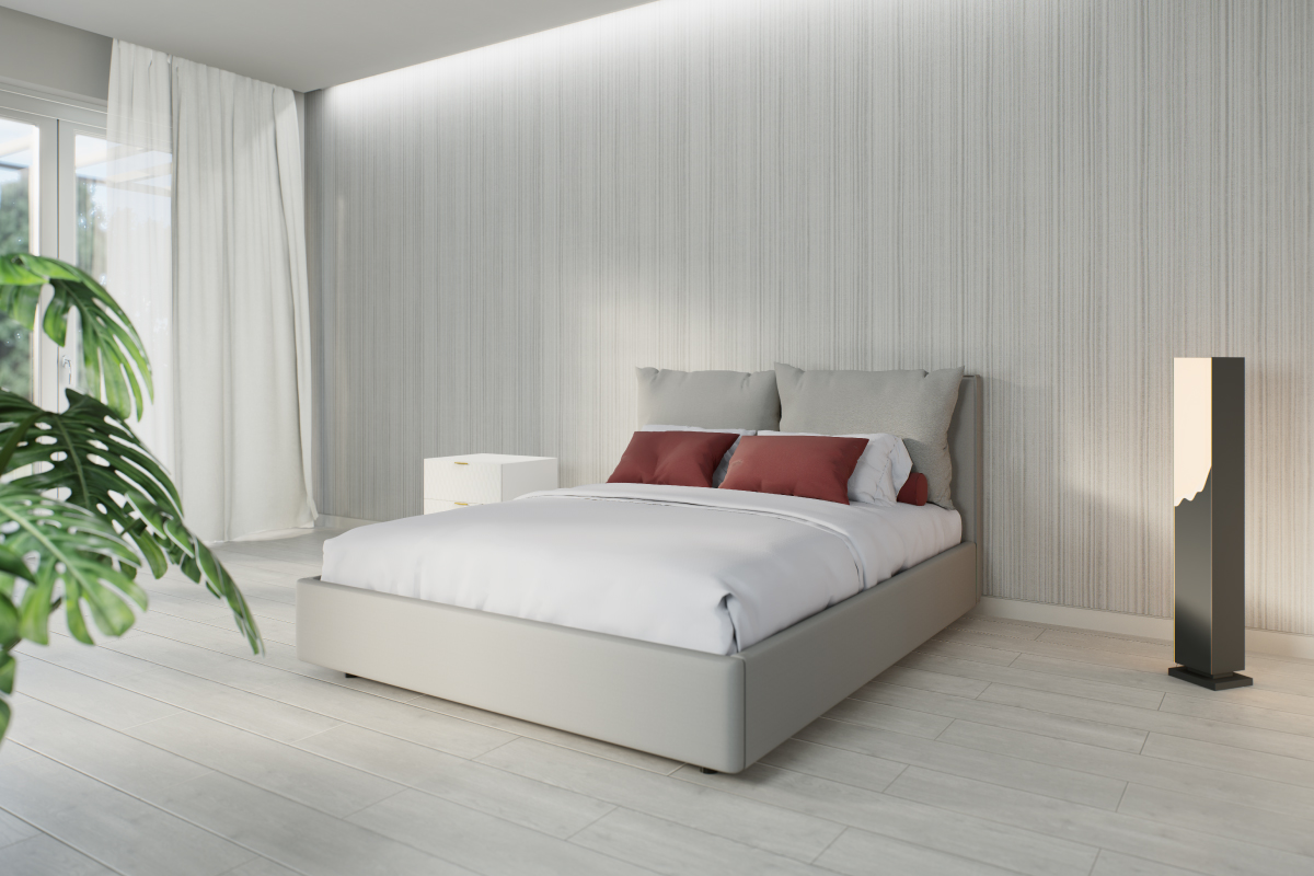 Letto artigianale modello Adele imbottito e personalizzabile su misura