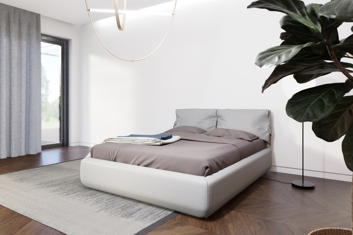 Letto artigianale modello Beatrice moderno e personalizzabile su misura