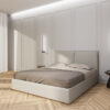 Letto matrimoniale modello Nikole dal design moderno personalizzabile in tessuti, colori e misure