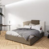 Letto artigianale modello Collage con testata moderna personalizzabile