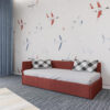 Letto singolo componibile Modello Top4 imbottito con struttura personalizzabile e possibilità di contenitore o secondo letto