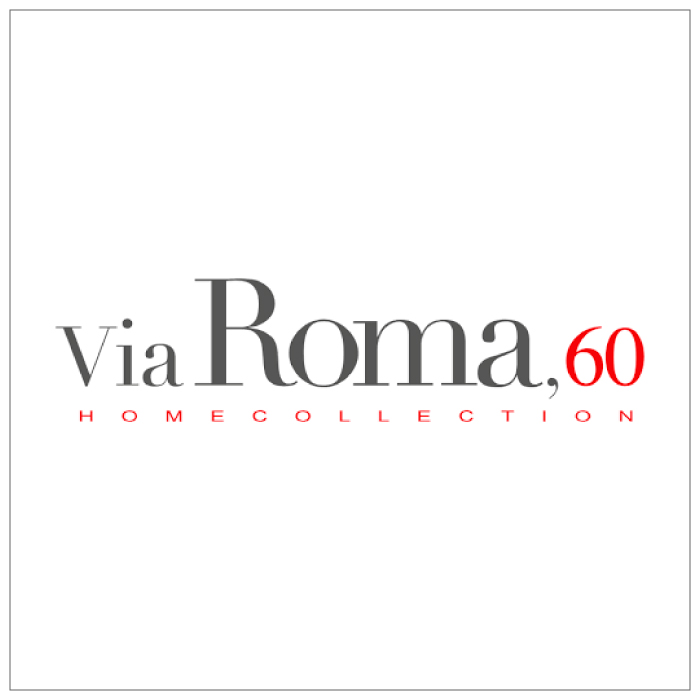 Logo Via Roma 60 Home Collection brand italiano di tessuti e complementi per la casa