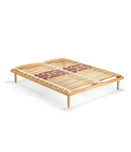 Rete fissa Ennerev Lybra 100 con telaio in legno e doghe ergonomiche