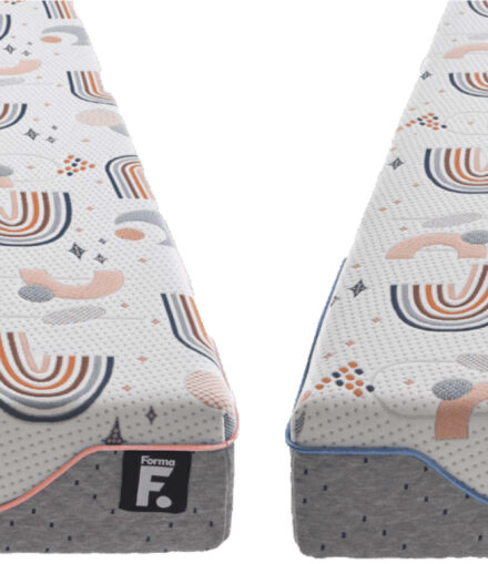 Dettaglio del rivestimento double face del materasso FormaBed Young per bambini e ragazzi